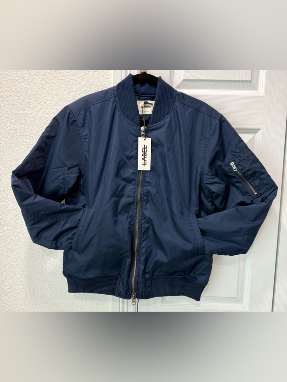 LABEL Men's Navy Bomber Jacket "NWT"